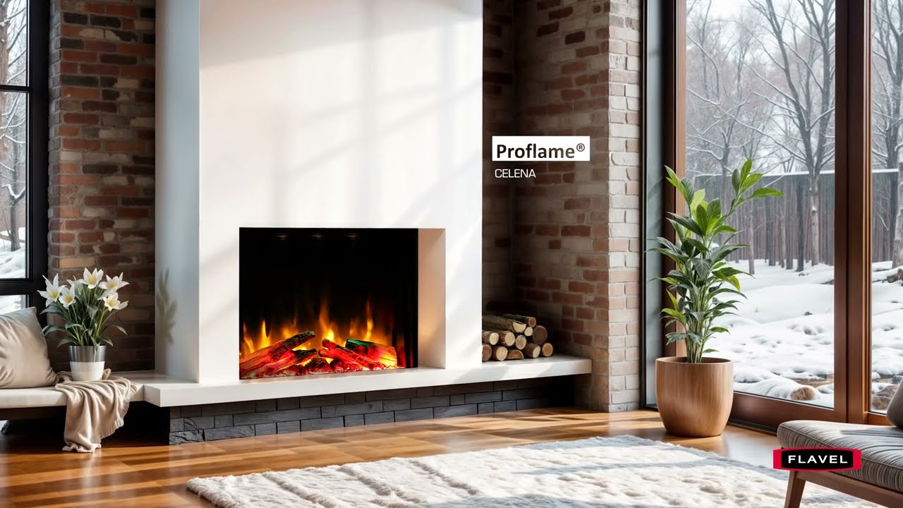 Flavel Proflame Celena | Low-Profile Inset Electric Fire with Smart App & Voice Control