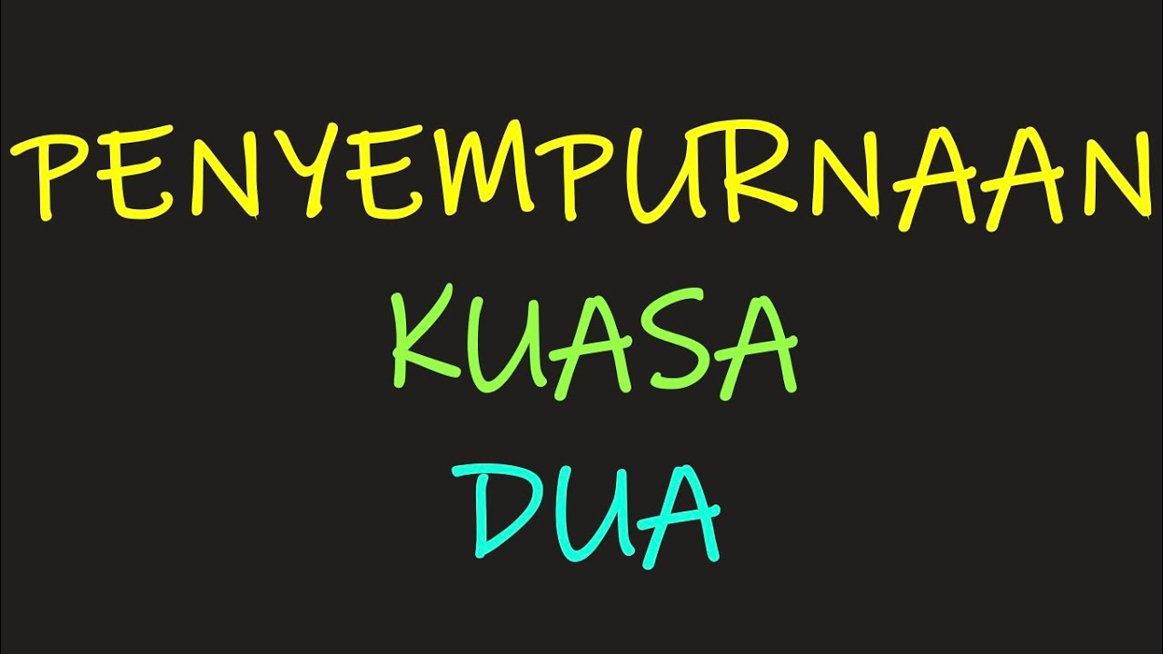 Matematik Tambahan Tingkatan 4 Fungsi Kuadratik: Kaedah Penyempurnaan Kuasa Dua
