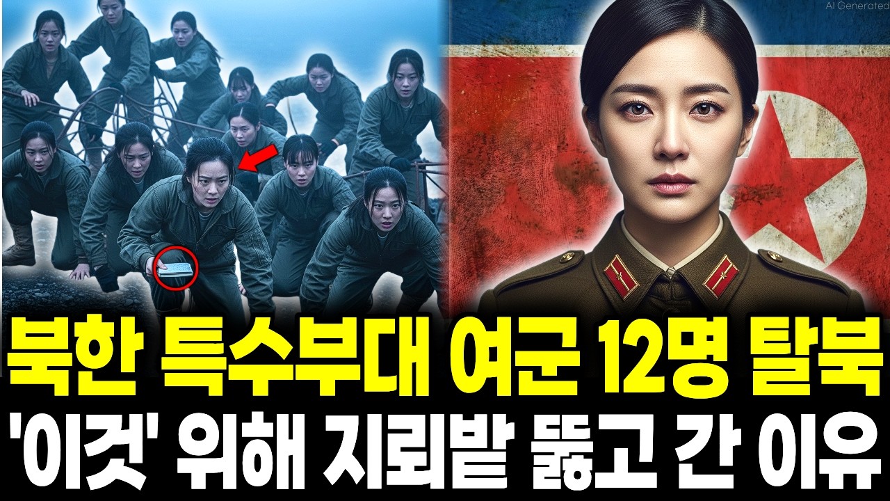 북한 특수부대 여군 12명 집단 탈북, 한국군 초소 앞에서 '이것' 건넨 진짜 이유 [AI 드라마]