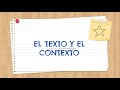 El texto y el contexto - Tercero de secundaria [Razonamiento verbal]