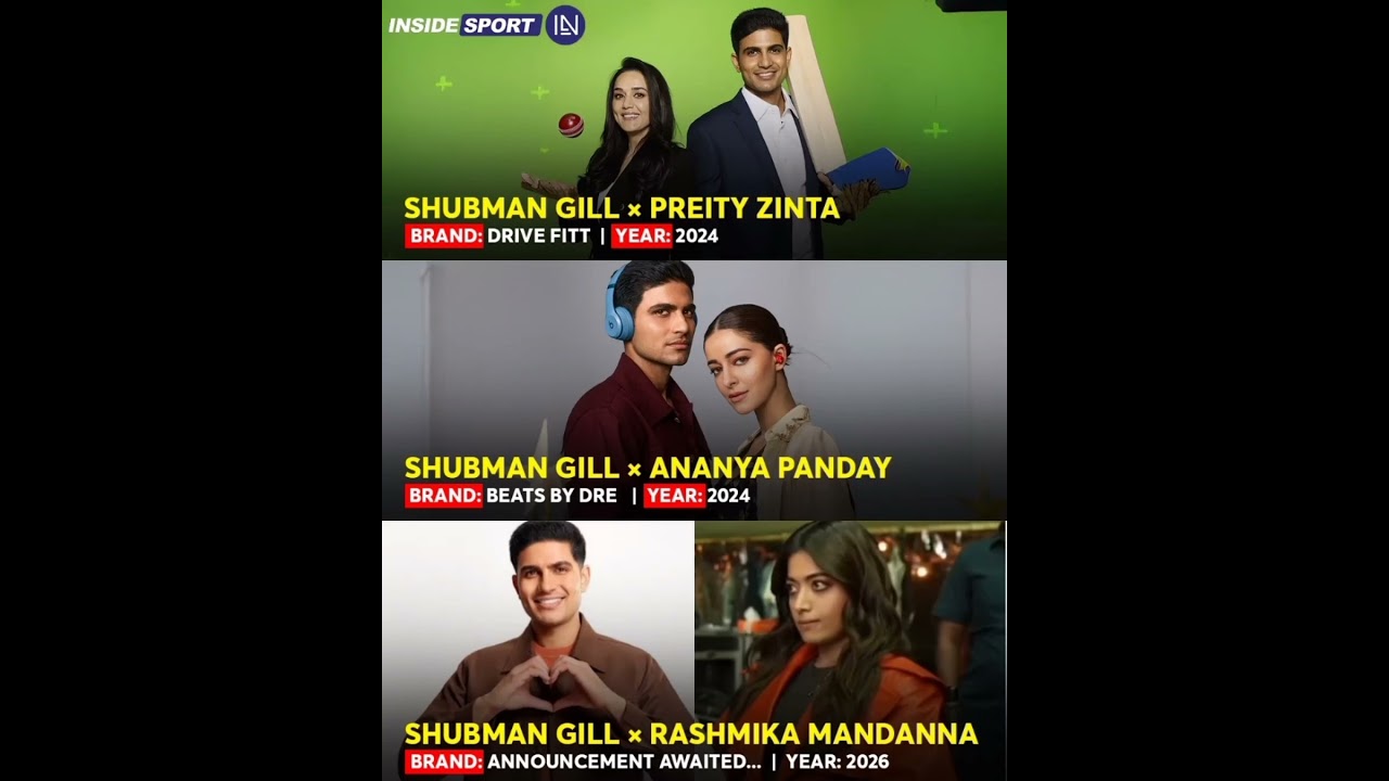 Shubman Gill's crossovers with Bollywood actresses🤩