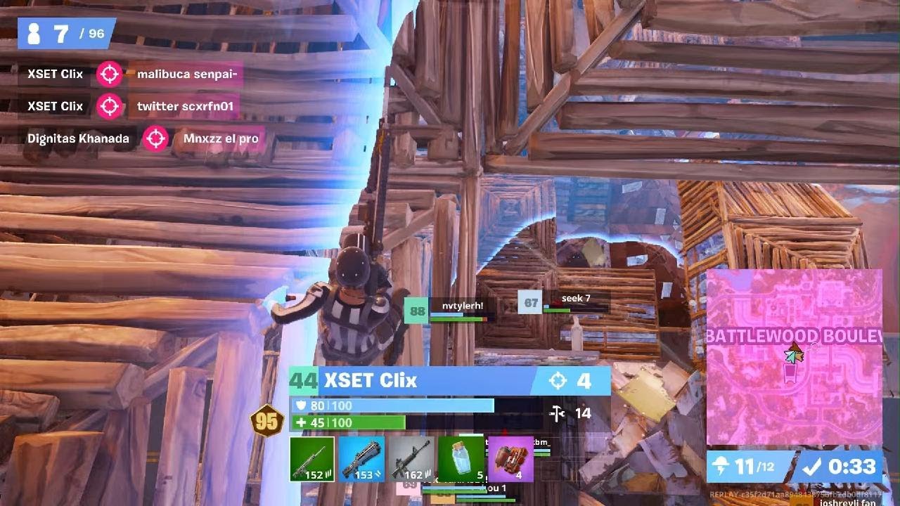 Clix insane clucth in his final game of heats