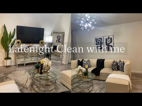 LATE EVENING CLEAN WITH ME | LIVING ROOM