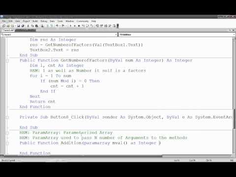 Paramarray in Visual Basic .NET? - ICD Bhavinsir