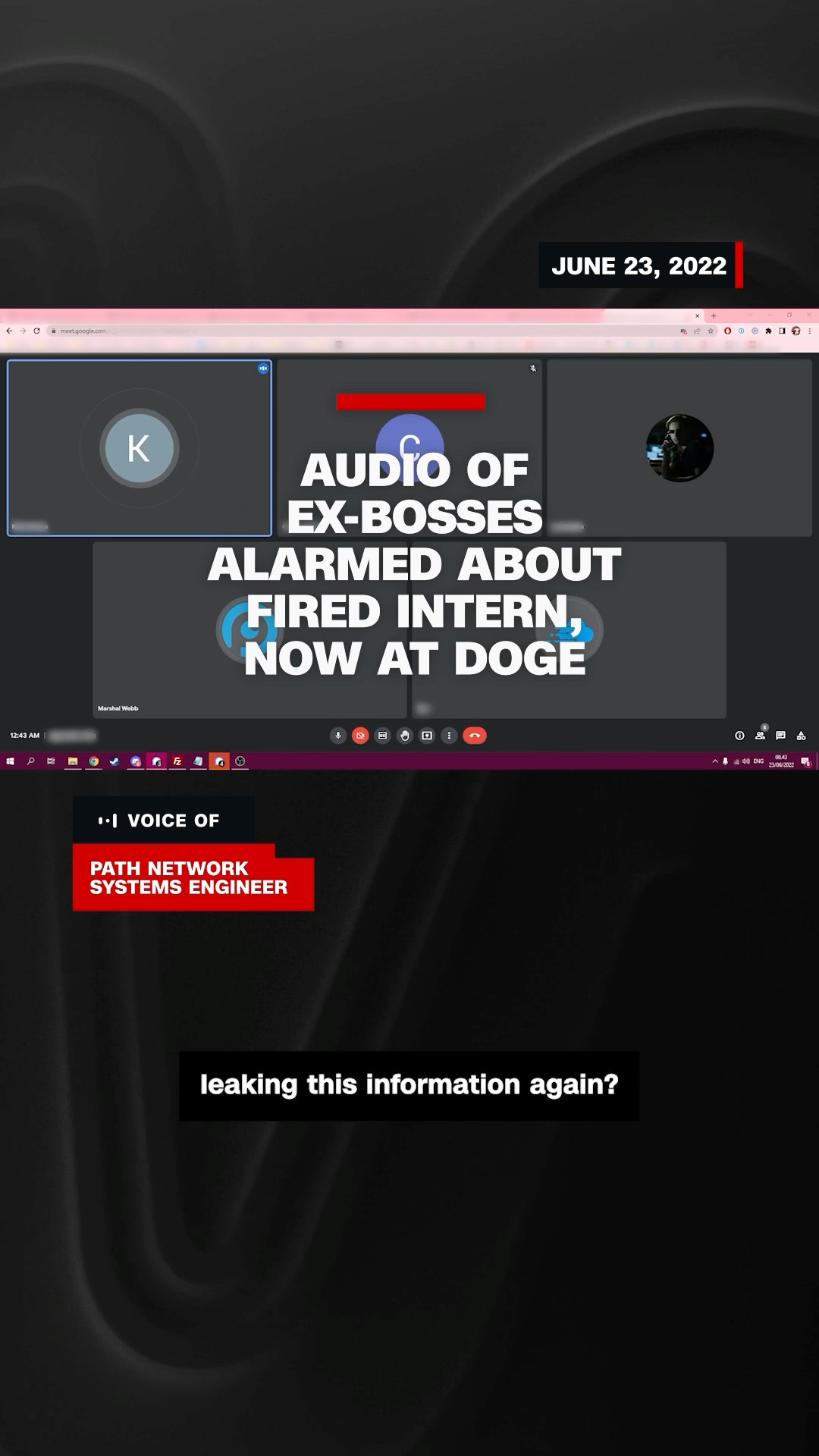 Audio of ex-bosses alarmed about fired intern, now at DOGE