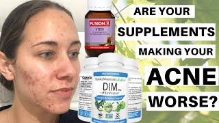 Hormonal Acne Supplements MADE MY ACNE WORSE! (DIM & VITEX for Acne)