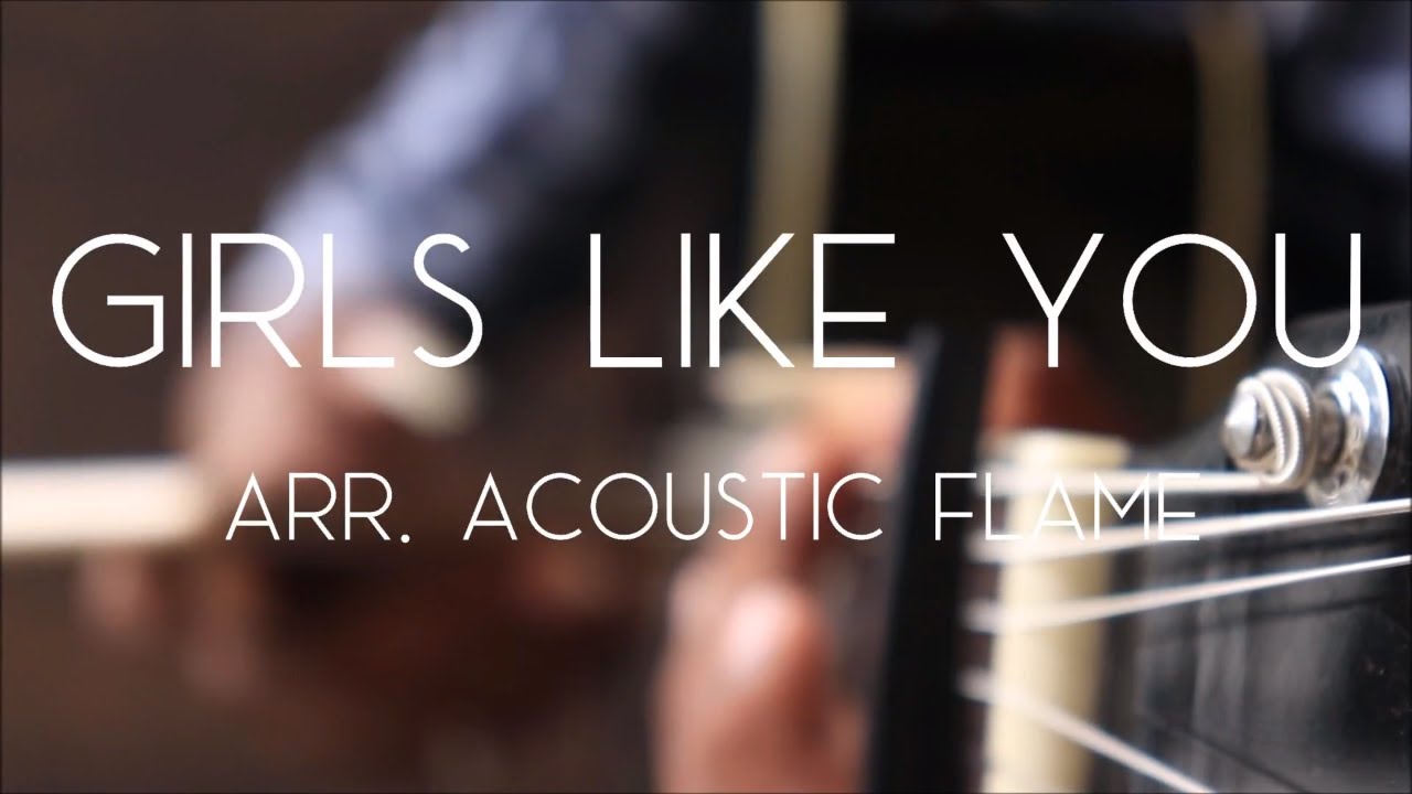 Maroon 5 Girls Like You ft. Cardi B Fingerstyle Guitar Cover (Free