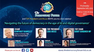 Promo - ‘Navigating the future of democracy in the age of AI and digital governance’