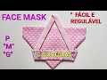 Tutorial face mask💥máscara em tecido fácil rápida contra covid-19💥varíola dos macacos mais proteção!