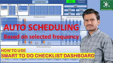 How to use Excel Template Smart To do Checklist Dashboard