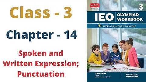 IEO ~ International  English Olympiad Class- 3 | C - 14 | Spoken and Written Expression; Punctuation