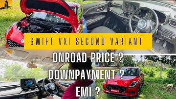 MARUTI SUZUKI SWIFT VXI SECOND VARIANT DETAILED MALAYALAM REVIEW/ NEW ONROAD PRICE /EMI /DOWNPAYMENT