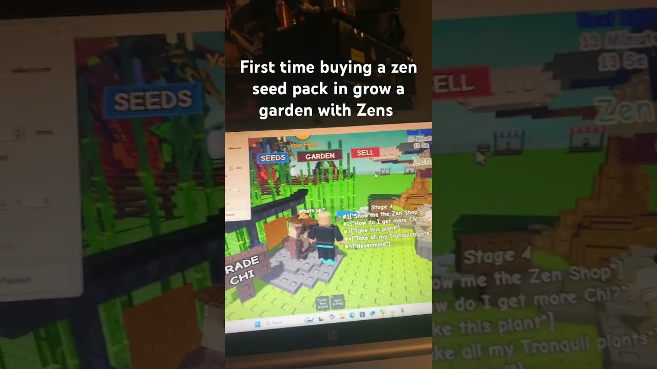 My first zen seed pack in grow a garden 