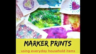 Marker Prints Using Everyday Household Items