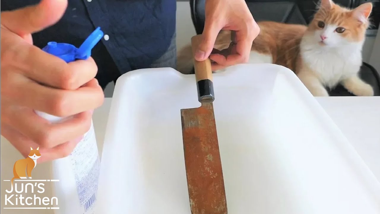 Polishing A Rusty Knife