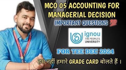 MCO 05 IGNOU Important Questions for TEE Dec 2024! 📘 Ultimate Guide