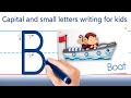 How to write letter b english capital and small letters for kids and beginners