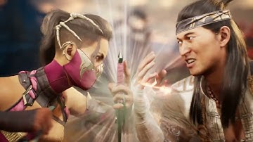 Mileena asks Liu Kang about timeline villains (All Intro Dialogues Kitana vs Liu Kang) - MK 1