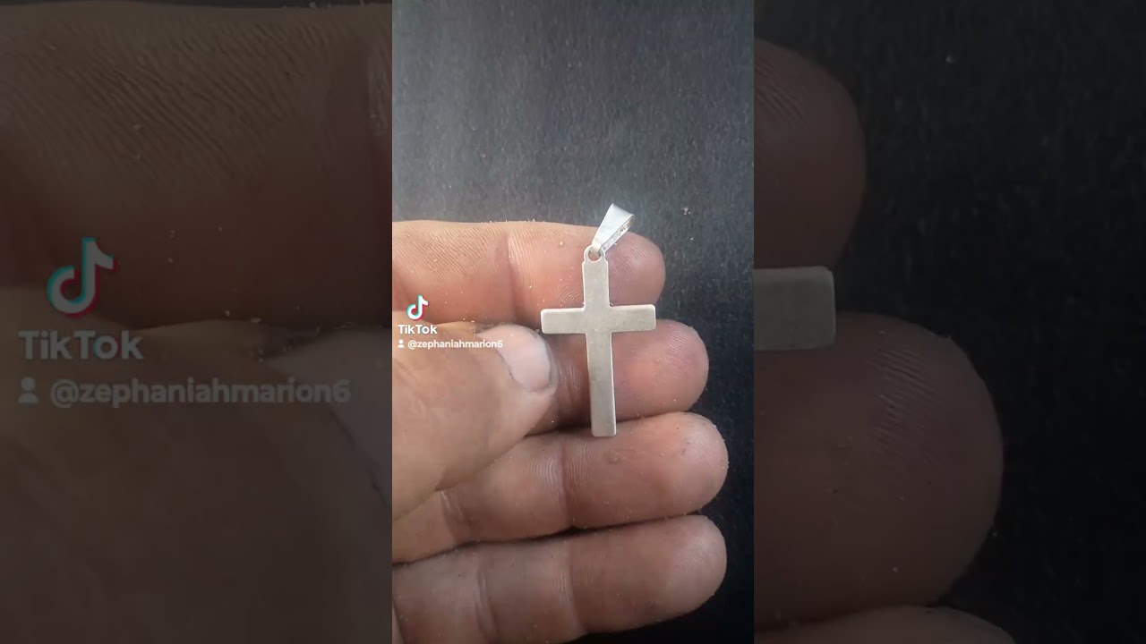 Silver cross pendant for sale $100