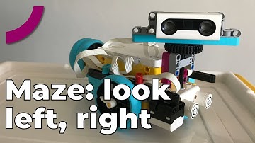 Navigate maze with distance sensor: look right, left or behind