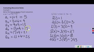 Alg.2 Using Recursive Rules with Sequences 9.4