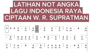 LATIHAN NOT ANGKA LAGU INDONESIA RAYA