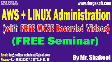 AWS + LINUX Administration (FREE Seminar) tutorials || by Mr. Shakeel On 01-12-2024 @10AM IST