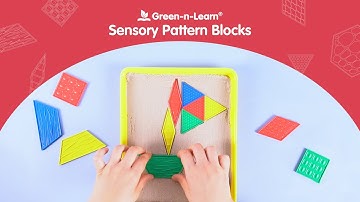 Green-n-Learn Sensory Pattern Blocks (1/2) - Edx Education, Tactile Exploration and Creativity
