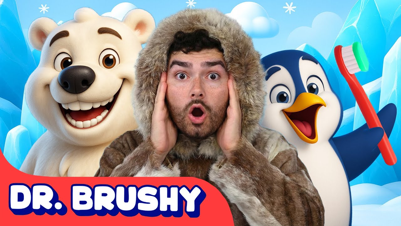 🐻‍❄️ Polar Bear Tooth Adventure | Arctic Animals for Kids | Dr. Brushy 🪥❄️