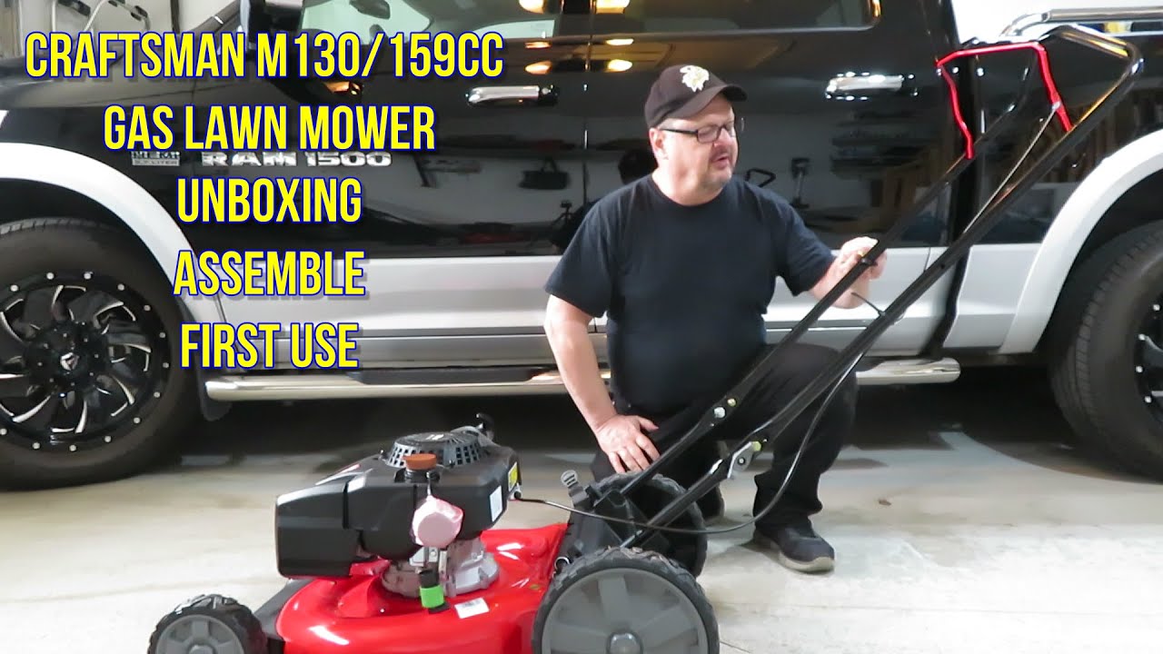 Gas Lawn Mower | Craftsman M130 with 159 cc Engine | Unbox, Assembly