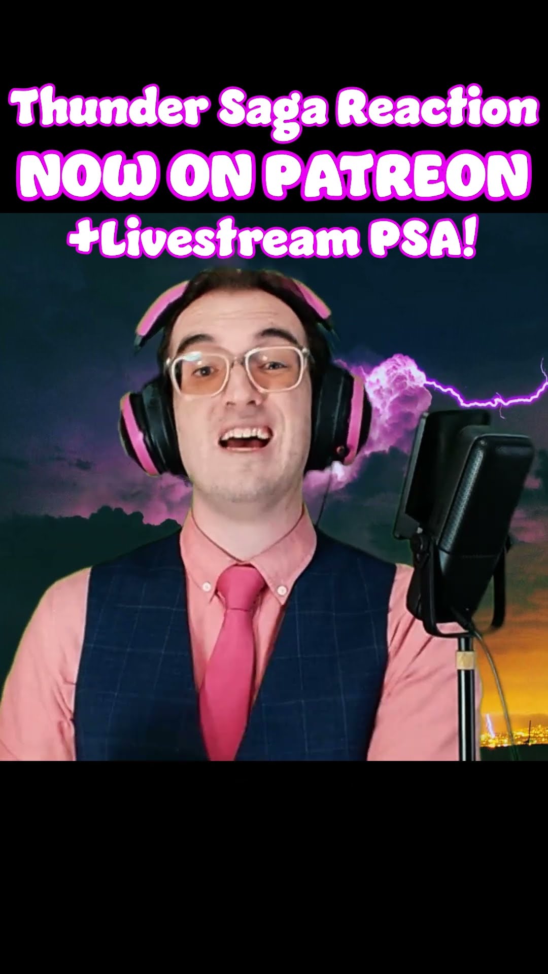 THUNDER SAGA - Now Available On Patreon + Livestream PSA! #epicthemusical #reaction
