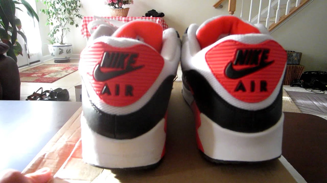 Nike Air max 90 Infrared Size 9.5 - YouTube