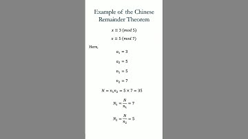 Chinese Remainder Theorem