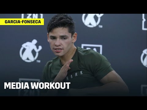 Ryan Garcia Shows Off Hand Speed At Media Workout
