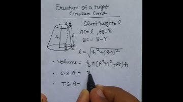 Frustum of a right circular cone .