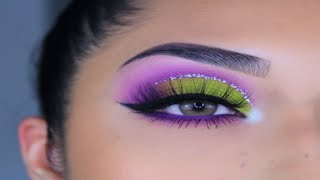 Neon Green & Purple Eyeshadow | @penelopeobeso