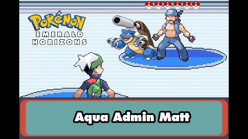 Pokemon Emerald Horizons - VS Team Aqua Admin Matt (Aqua Hideout)