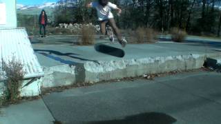 Reid clean tre flip off ledge