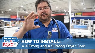 How To Install 4 Prong and 3 Prong Dryer Cord