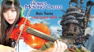 Howl's Moving Castle ~ Main Theme (viola/piano) duet ft. KevinsKeys *Happy 100 videos!* chords