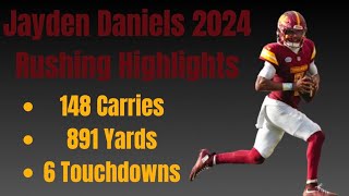 Jayden Daniels 2024 Rushing Highlights