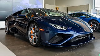 CHECK OUT this GORGEOUS 2021 Lamborghini Huracán EVO RWD Coupe in Blu Astraeus!