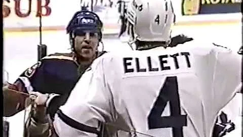 Edmonton Oilers vs Toronto Maple Leafs scrum 1995 ...