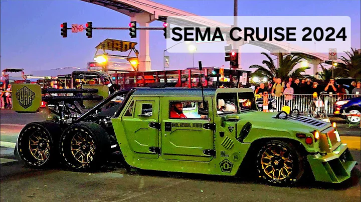 🔥 SEMA CRUISE NIGHT 2024 4K | EPIC Lineup of Custom Cars & Trucks roll out from Las vegas Convention thumbnail
