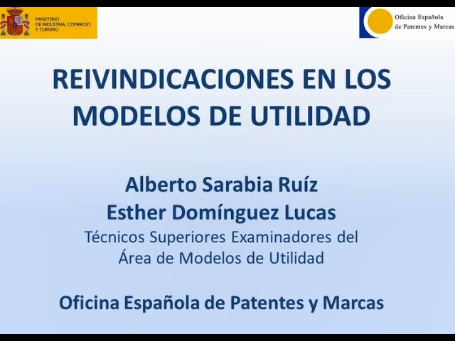 Reivindicaciones en los Modelos de Utilidad - YouTube