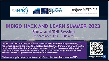 Summer 2023 Hack and Learn event - Show and Tell session