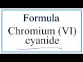 Chromium and Cyanide Compounds