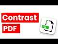 How to Increase Contrast in PDF — Make Text &amp; Images Pop!