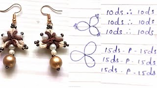 needle tatting earring for beginners /lace,jewelry/how to make shuttle tatting earring