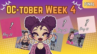 Drawing My Ocs For Oc-Tober 2025 Week 4 Speedpaint Commentary